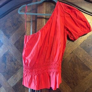 Red One-Shoulder Top